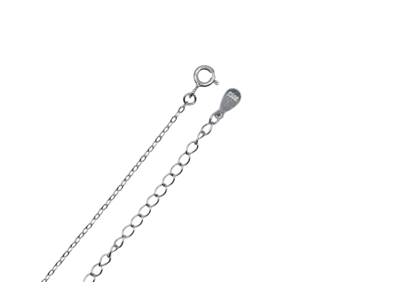 Blue CZ Cross Necklace