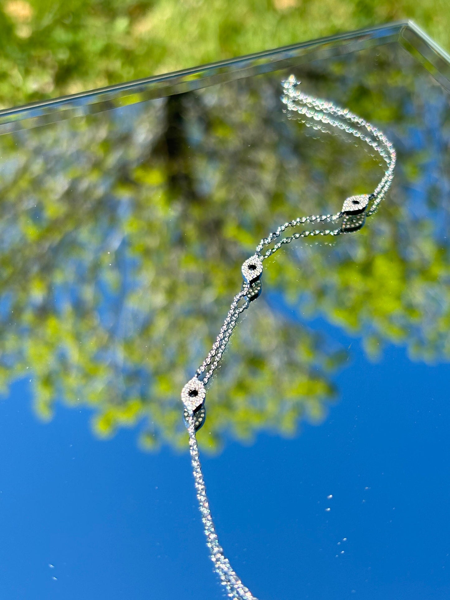 925 Sterling Silver Eye Protection Anklet