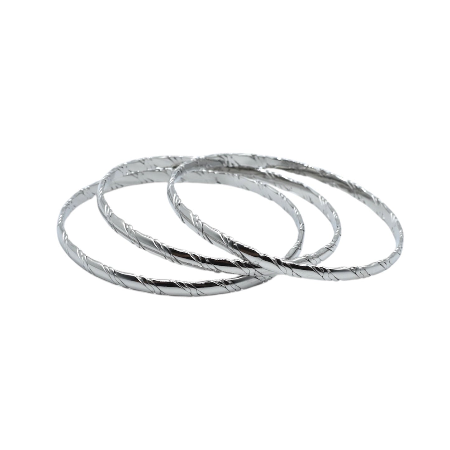Textured Silver Bangle