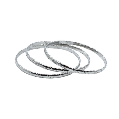 Textured Silver Bangle