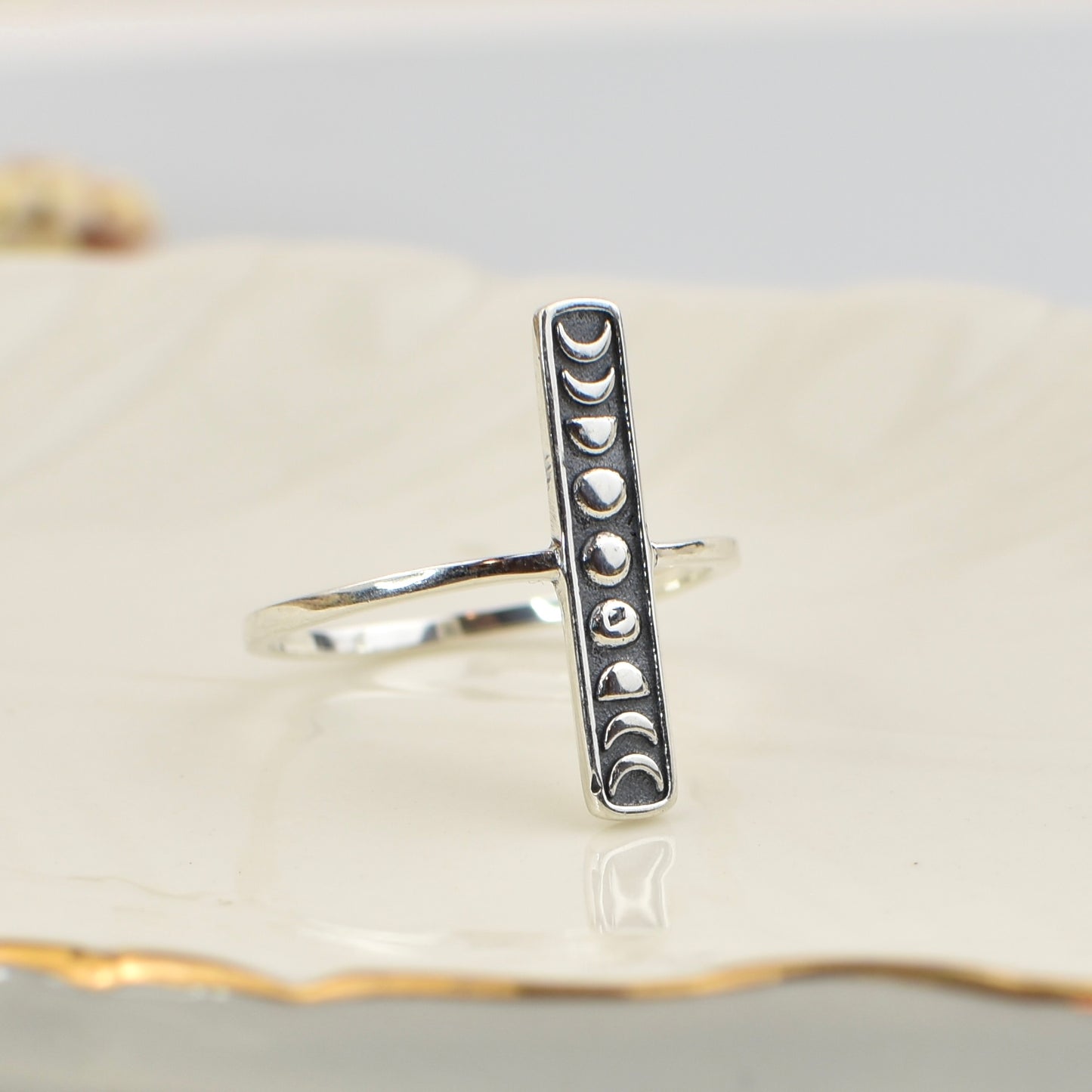Sterling Silver Moon Phase Ring