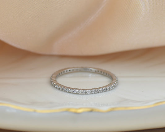 CZ Eternity Sterling Silver Ring