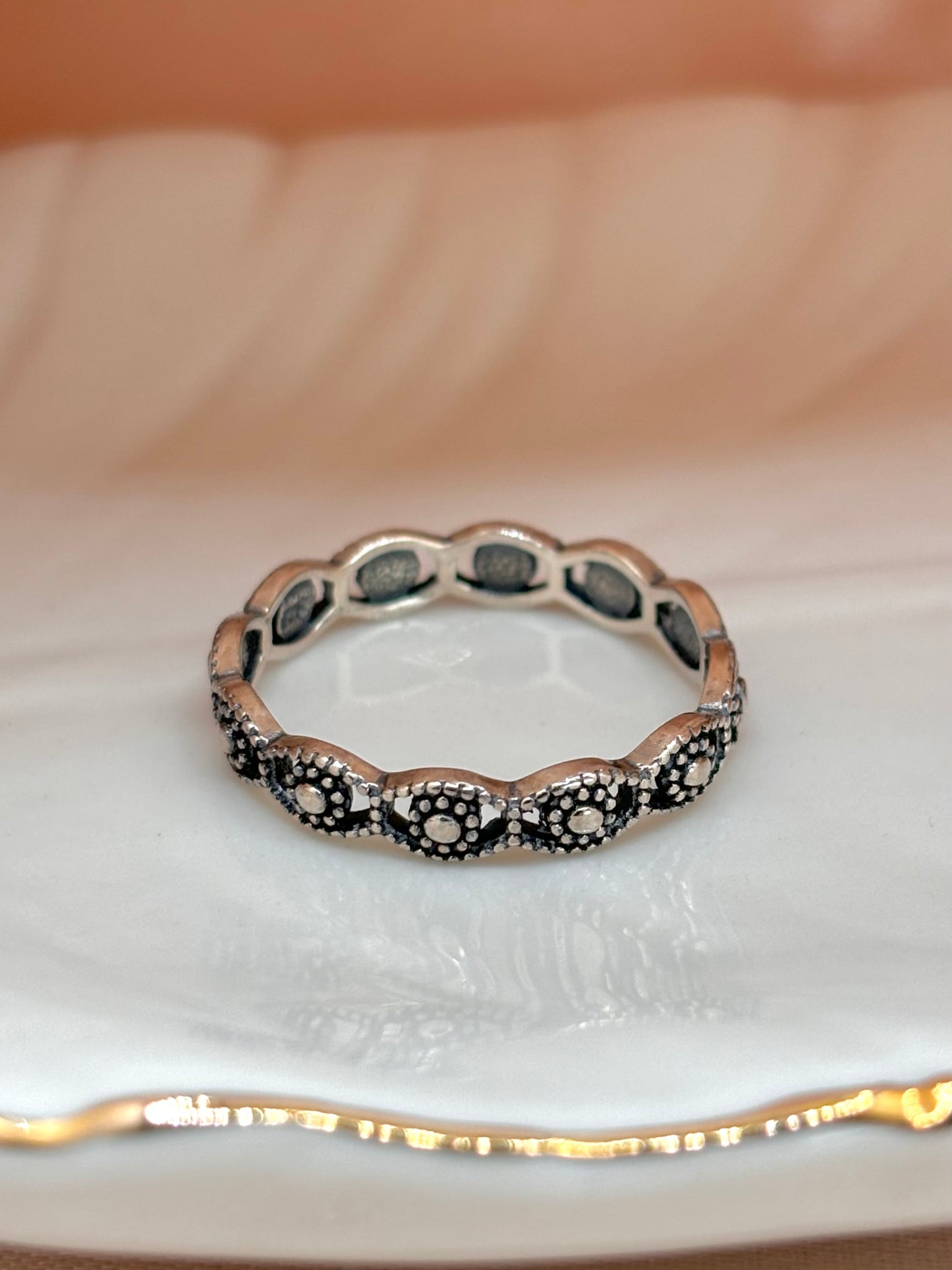 Sterling Silver Boho Bali Ring