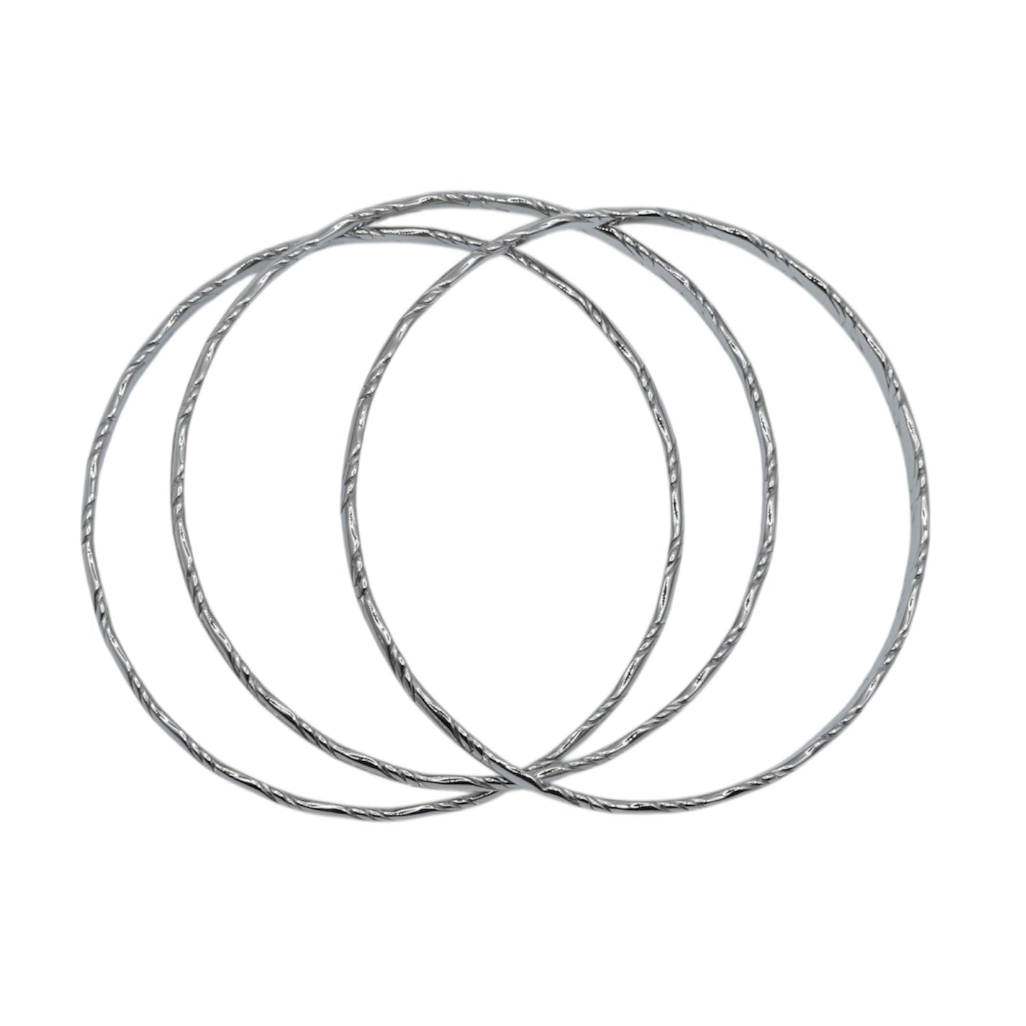 Textured Silver Bangle