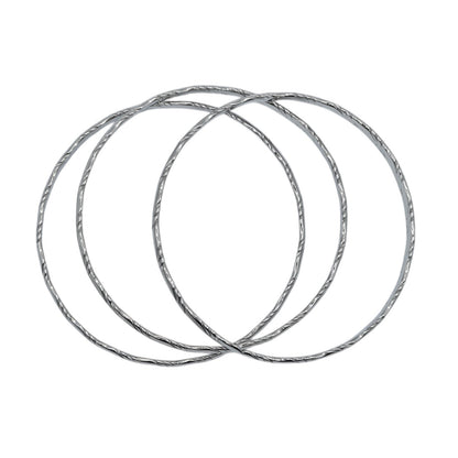 Textured Silver Bangle
