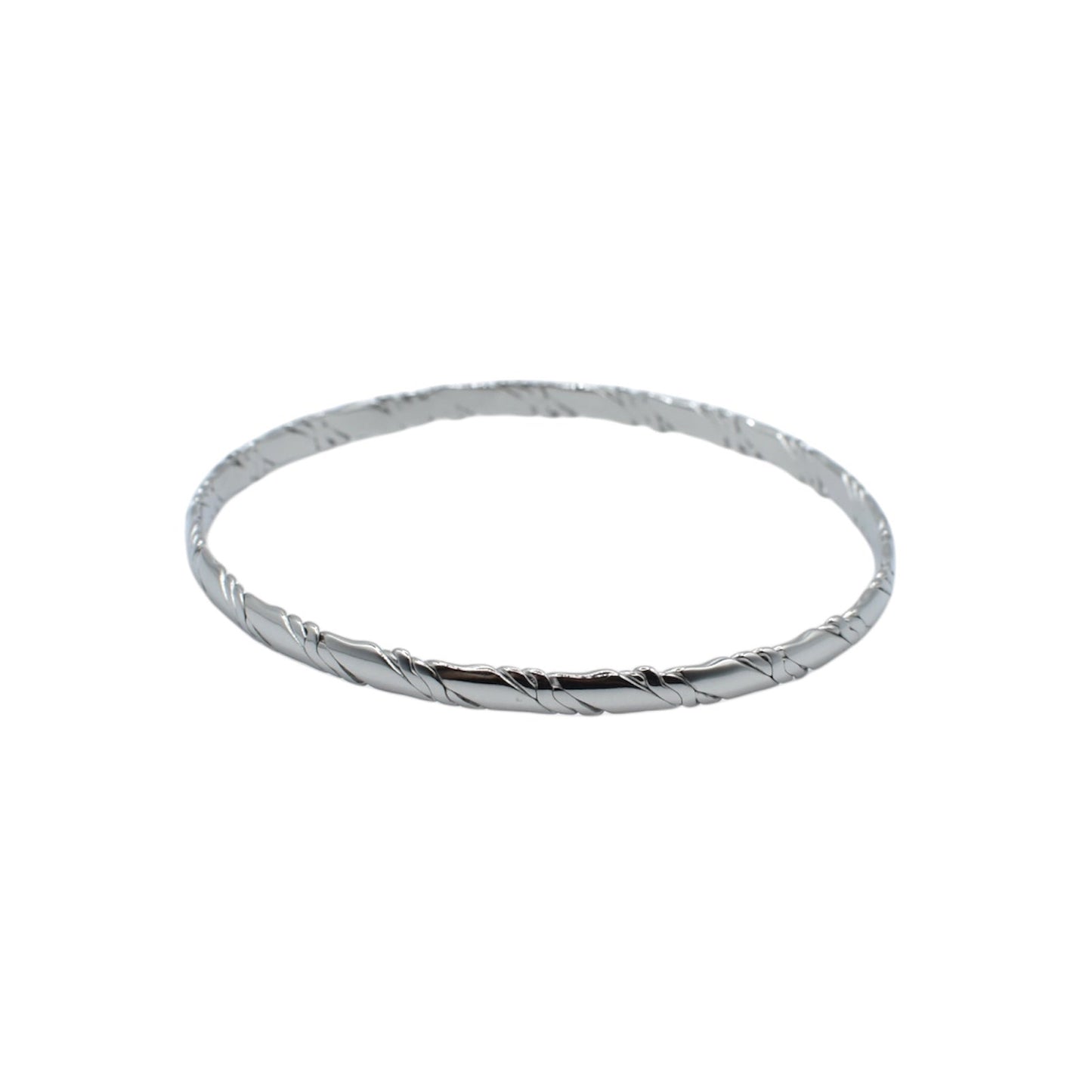 Textured Silver Bangle