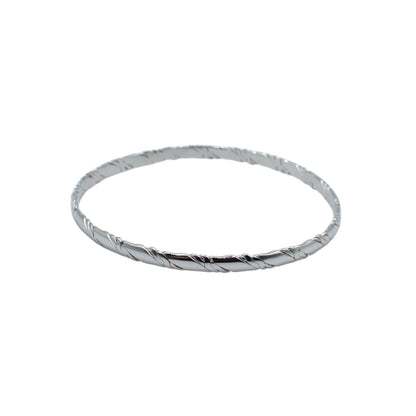 Textured Silver Bangle