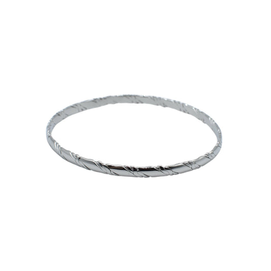 Textured Silver Bangle