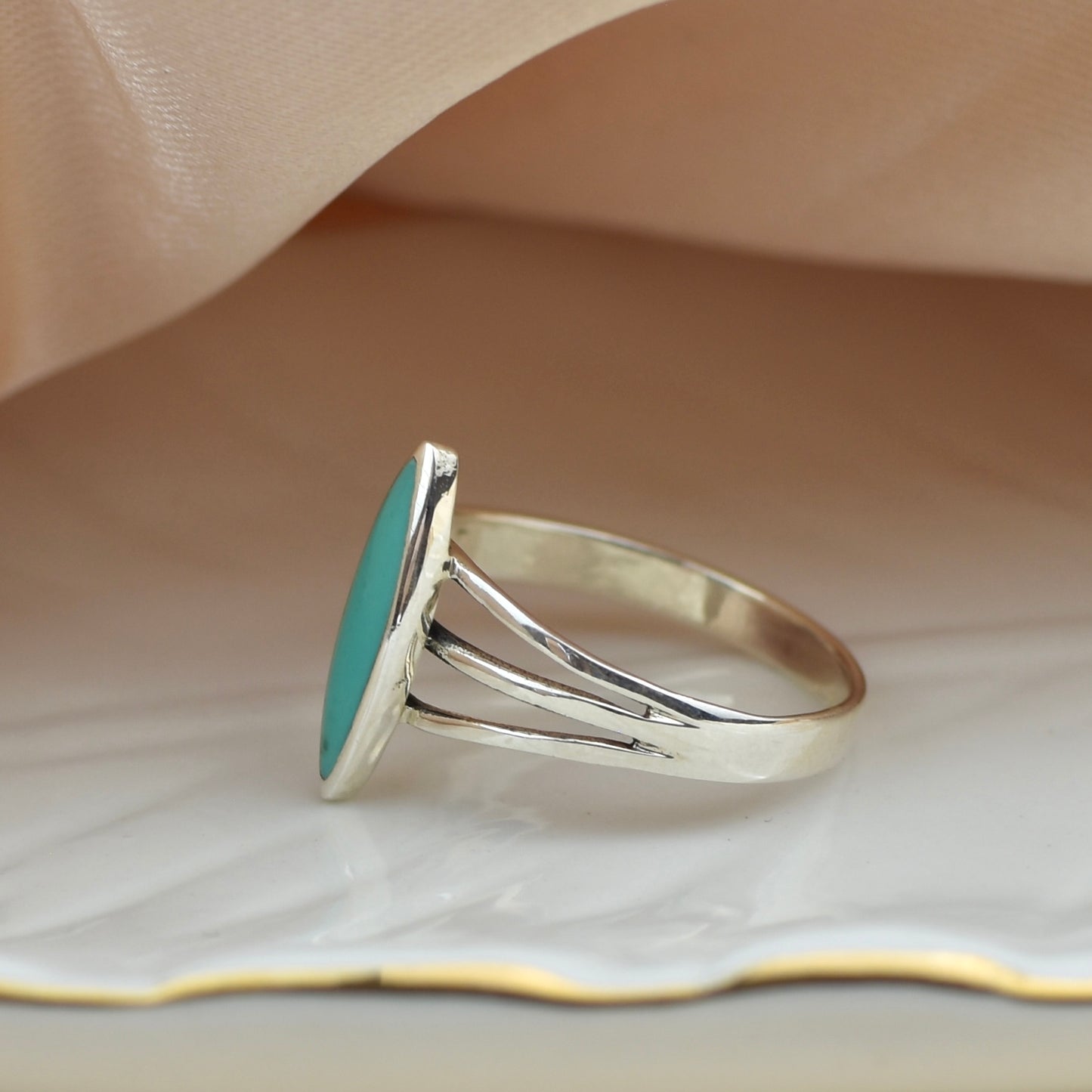 Turquoise Stone Sterling Silver Ring