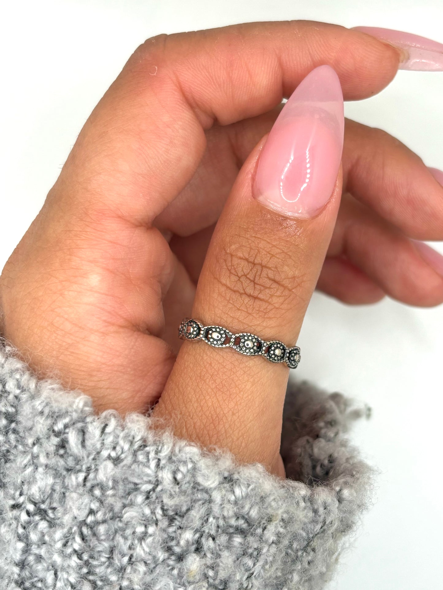 Sterling Silver Boho Bali Ring