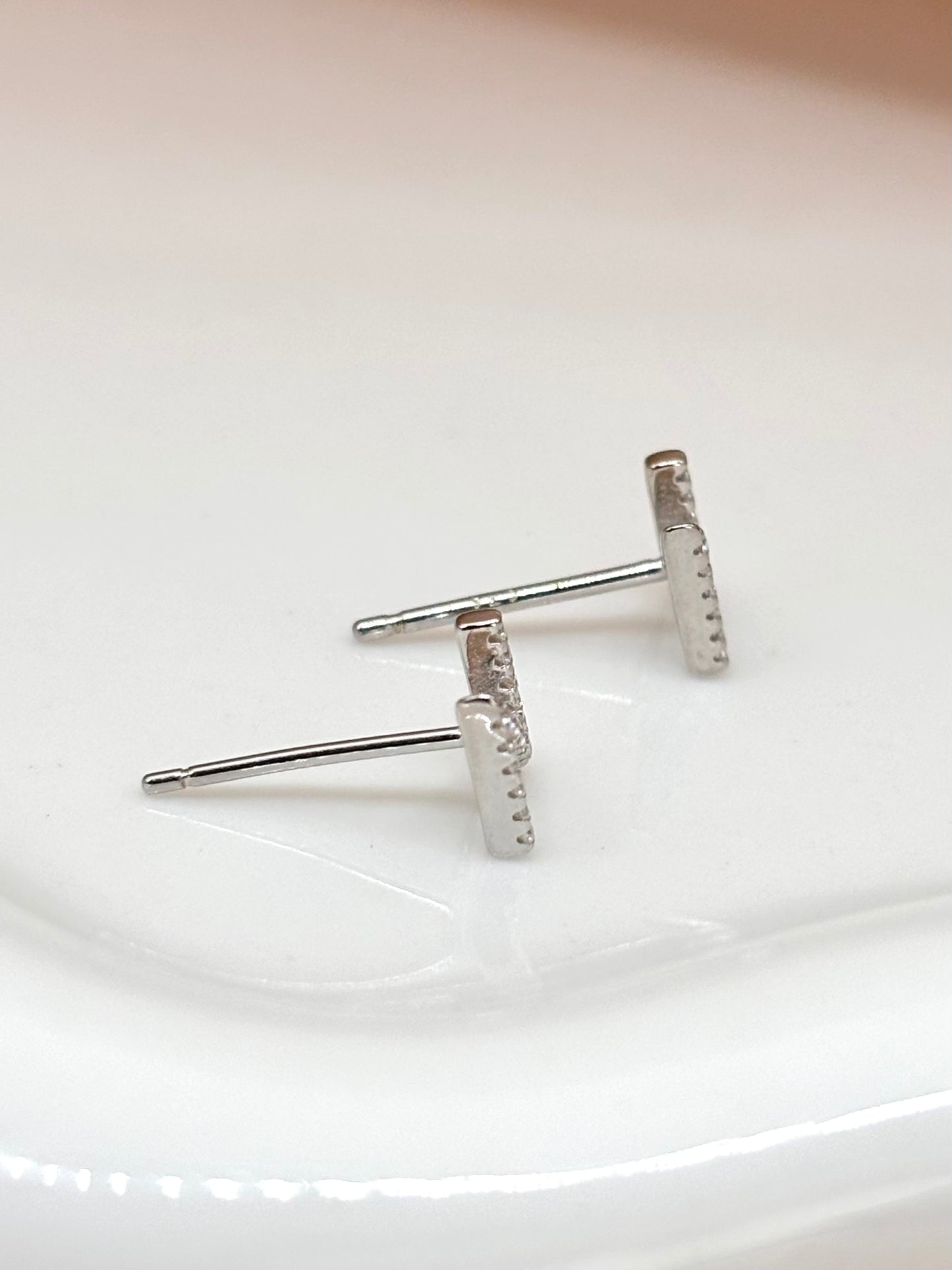 CZ Initial Studs | Sterling Silver A-Z