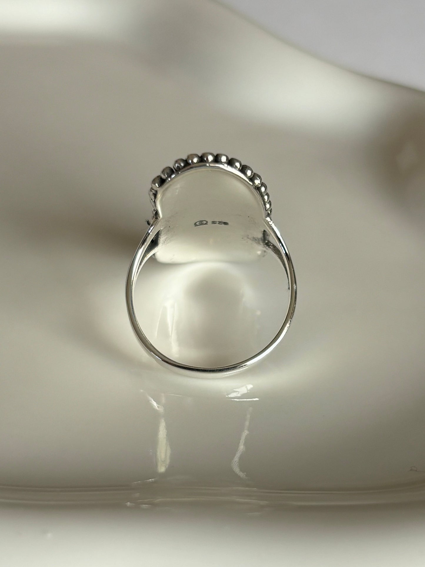 Genuine Moonstone Sterling Silver Ring