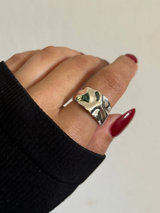 Sterling Silver Hammered Ring
