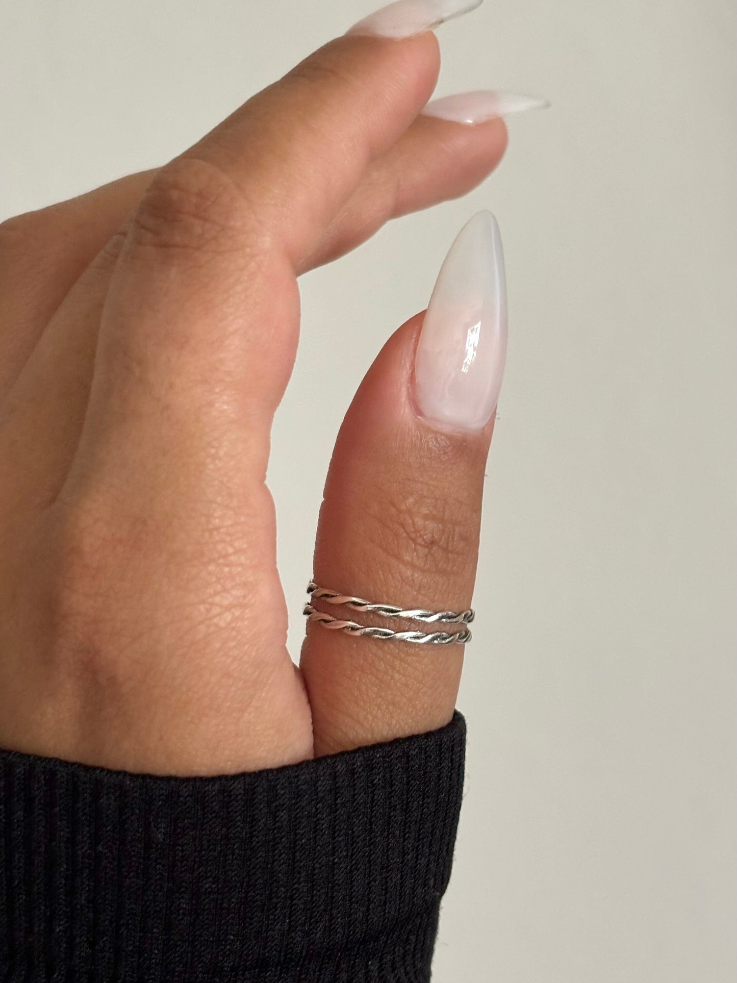 Sterling Silver Double Braid Ring