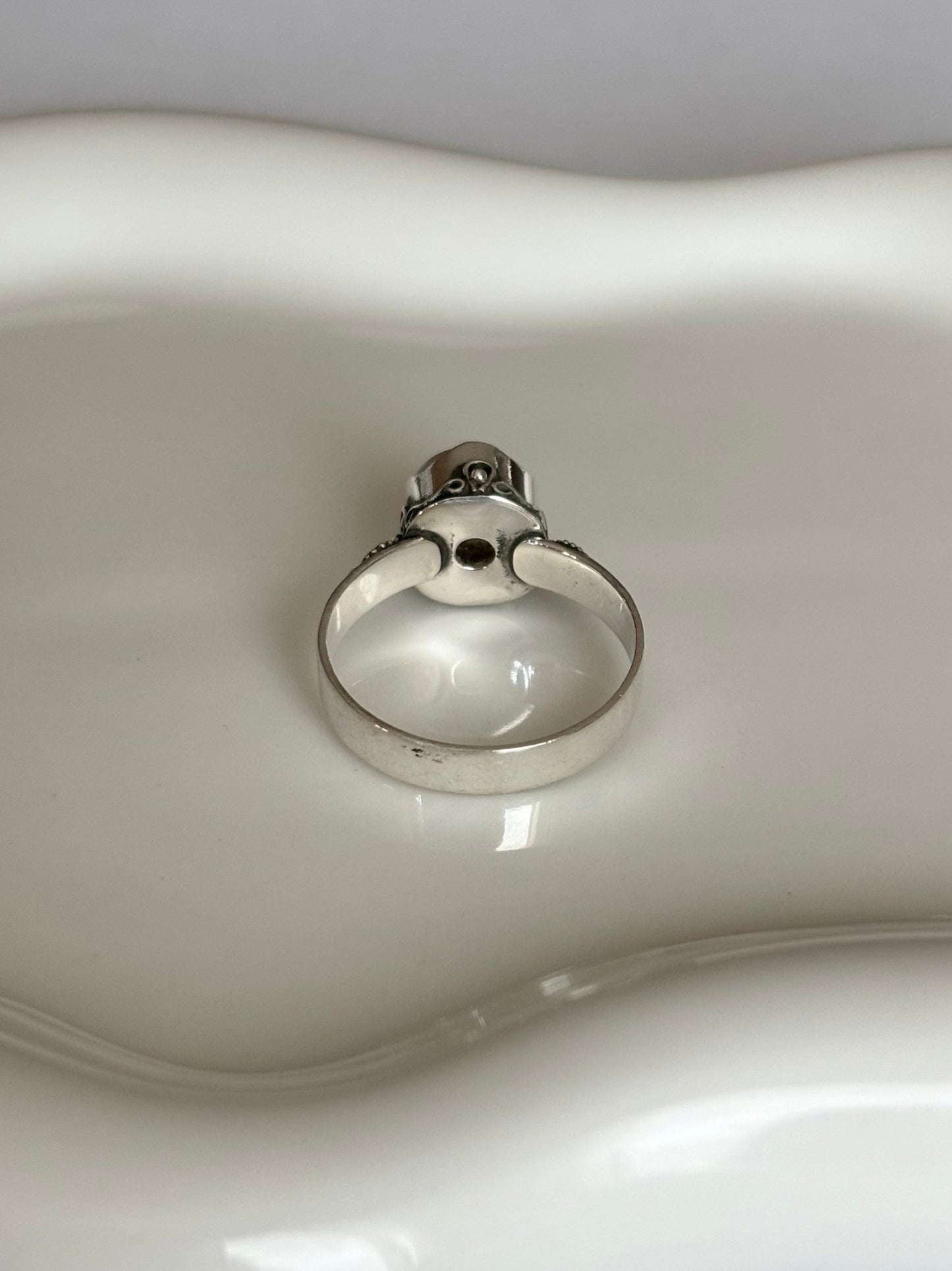 Genuine Moonstone Sterling Silver Ring